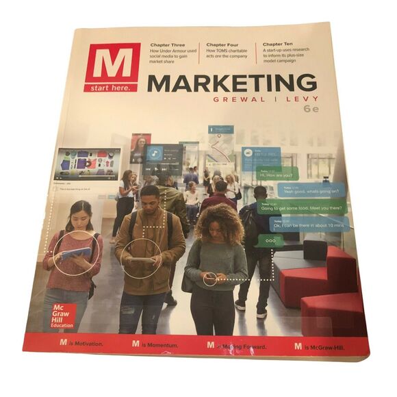 M: Marketing 6th Edition book Grewal Levy paperback College Business School - Picture 1 of 6